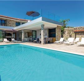 4 Bedroom Villa with Pool and Sea Views in Jakišnica-Lun, on Pag Island, Sleeps 7-8